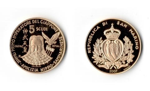 San Marino, 5 scudi d'oro 2007 FDC